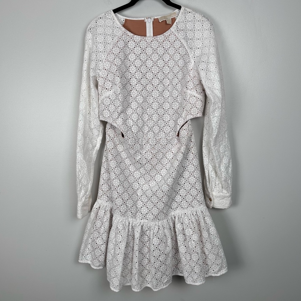 Michael Kors Eyelet Mini Dress Various NEW white Nude Cutout - Picture 3 of 9